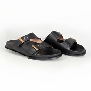 Cole Haan Marisolโ Footbed Sandal Slide Black Leather W31882 Women's Size 9 B